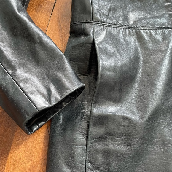 Size 2 Le Createur leather coat - Picture 3 of 7